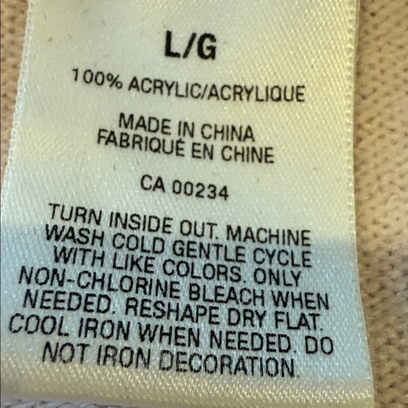 Karen Scott Sweater with Detachable Scarf Embellishments, Pink, Women's Size L - Picture 12 of 16